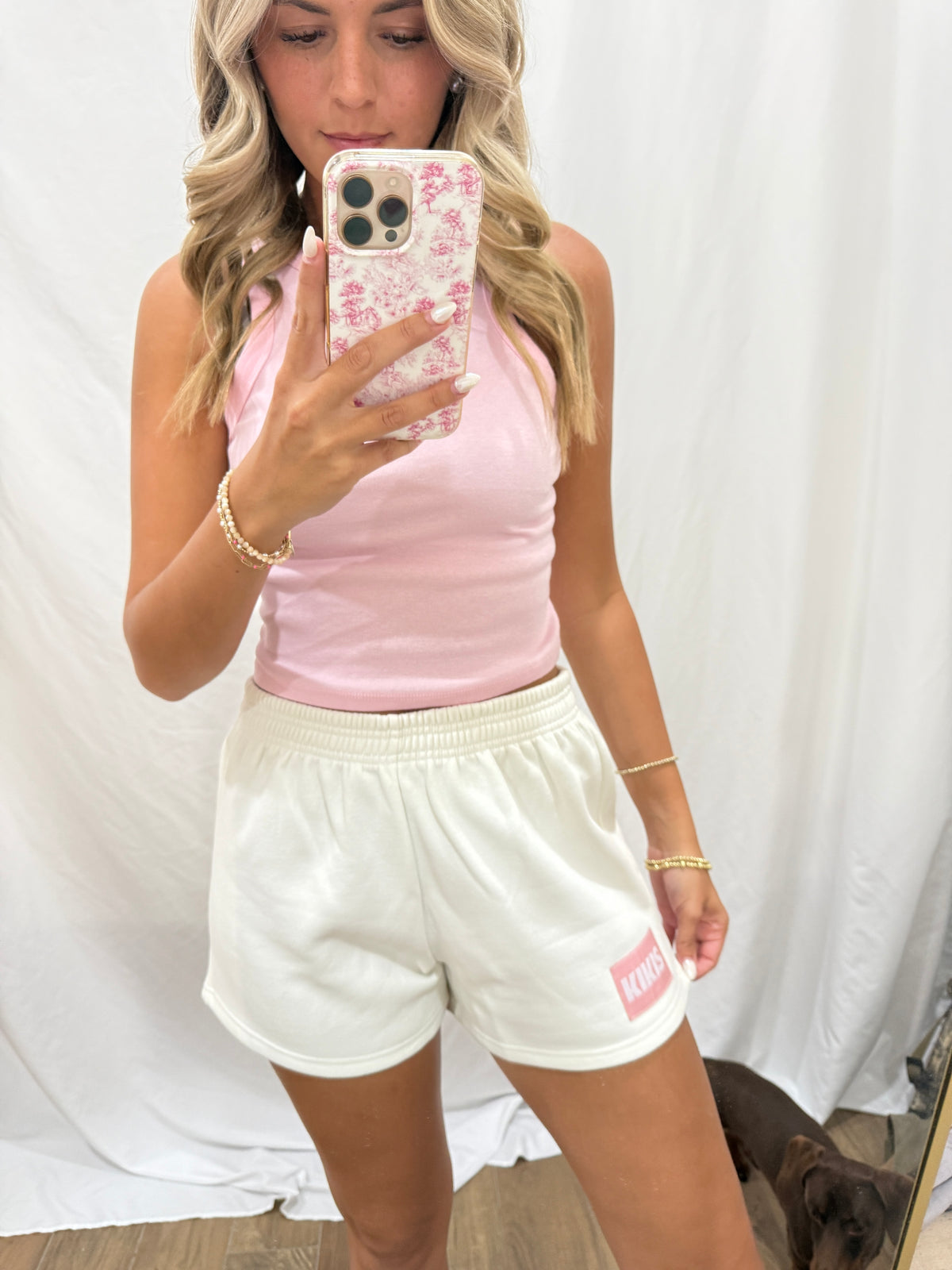 White Kiki’s Patch Shorts