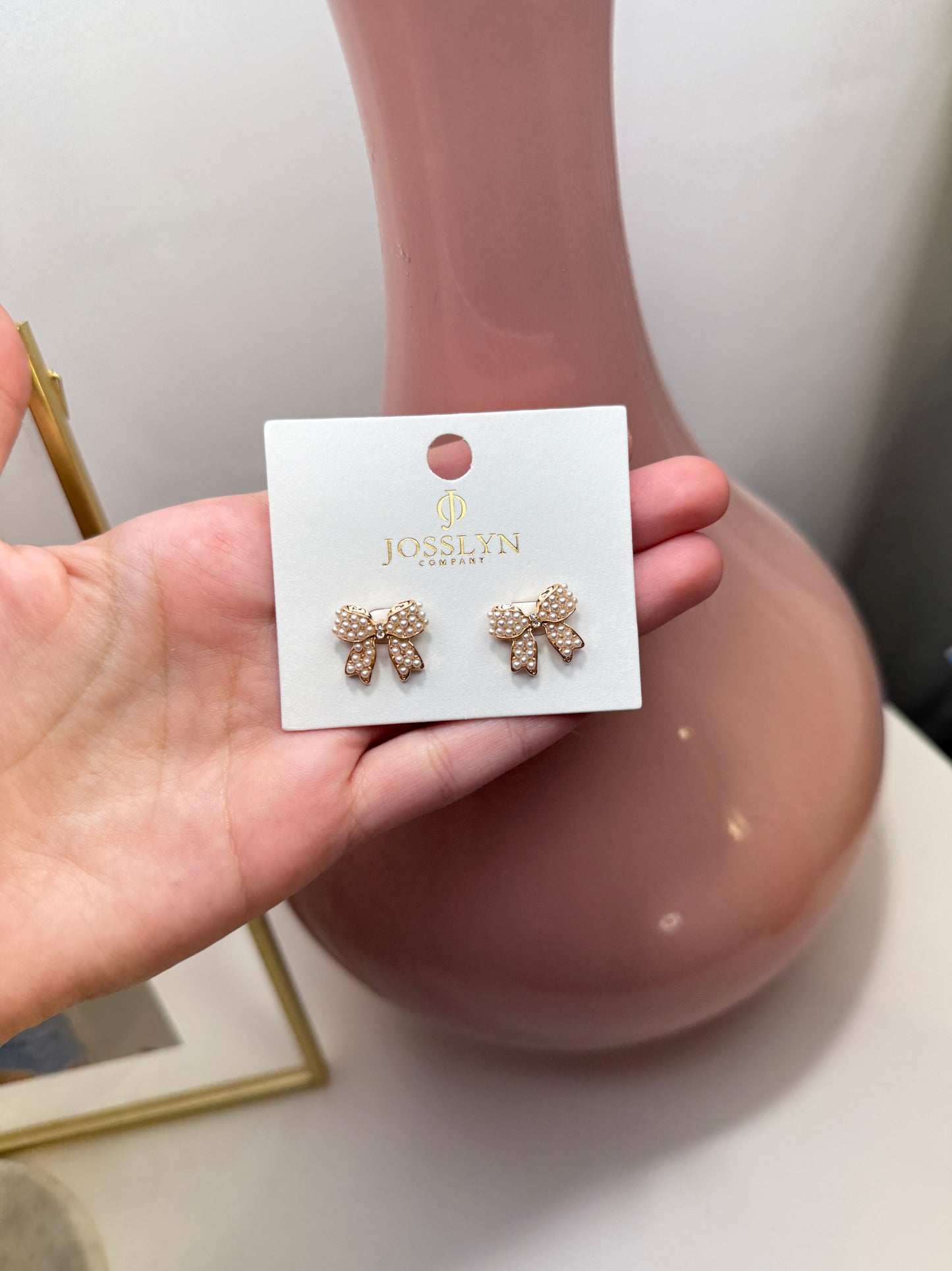 Mini Pearl Bow Earrings