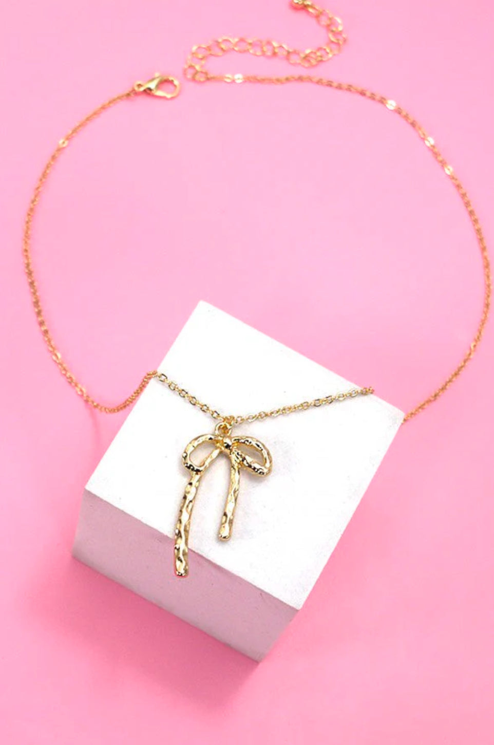 Gold Bow Necklace