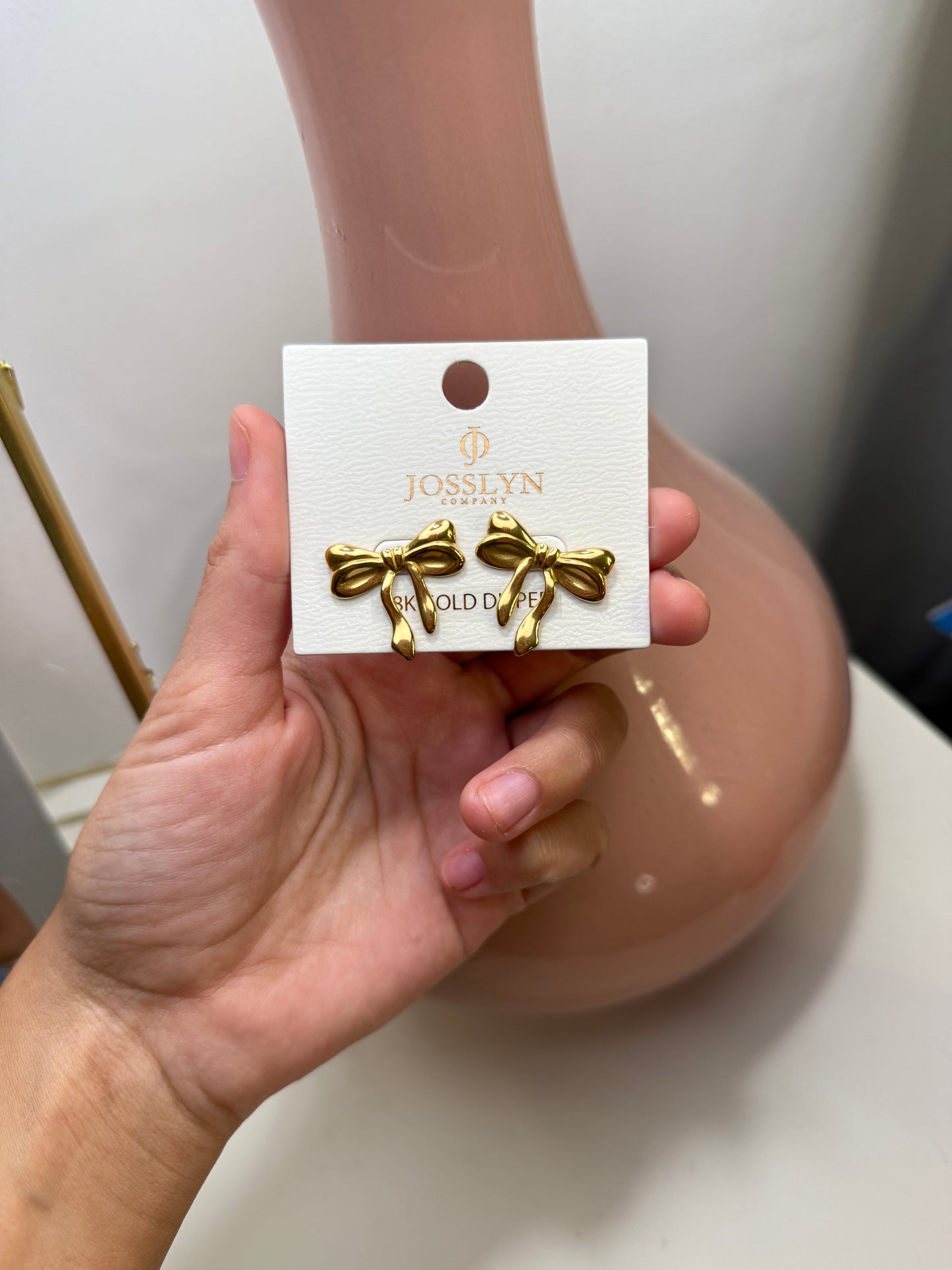 SS Gold Bow Earrings