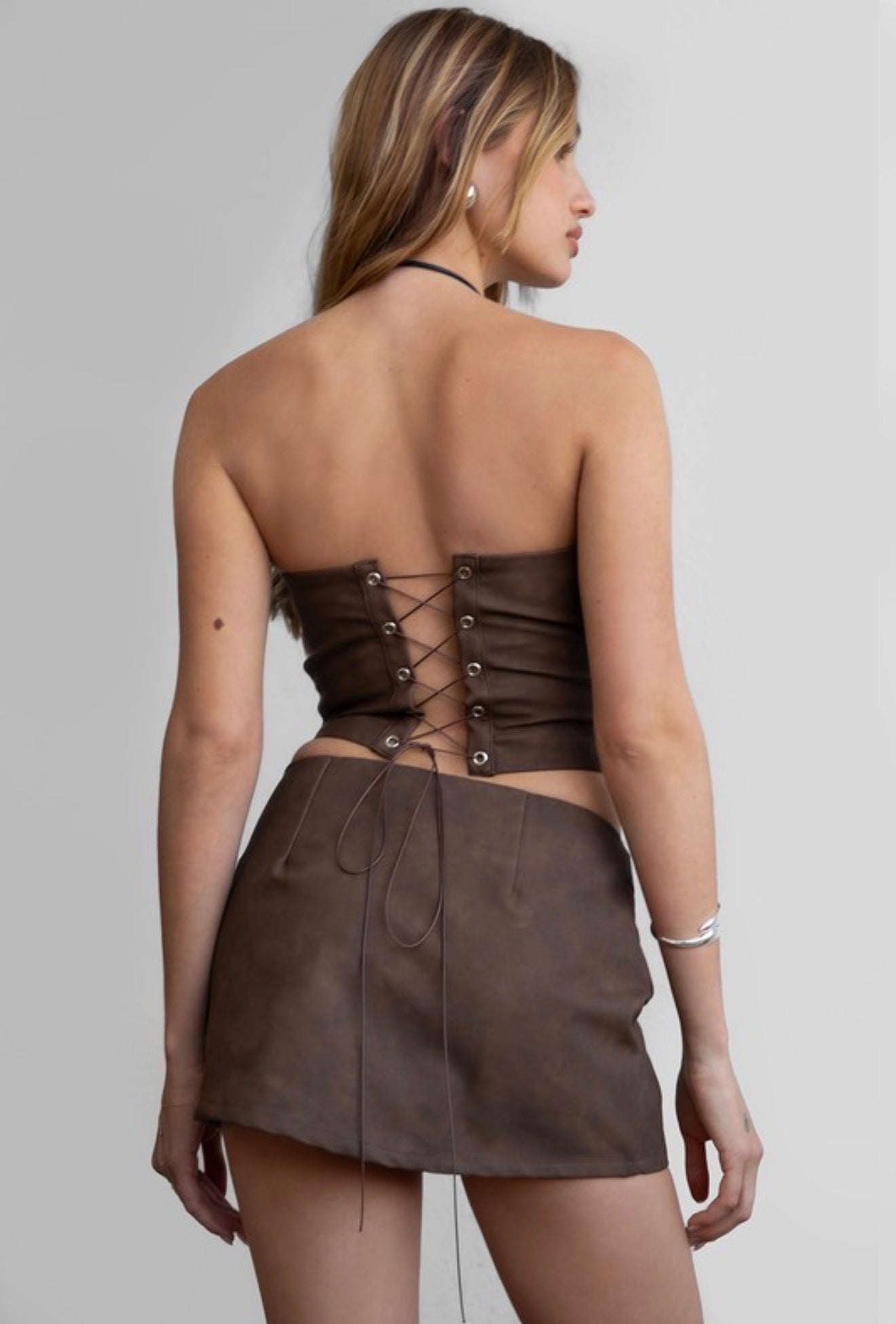 Cowgirl Leather Corset Top
