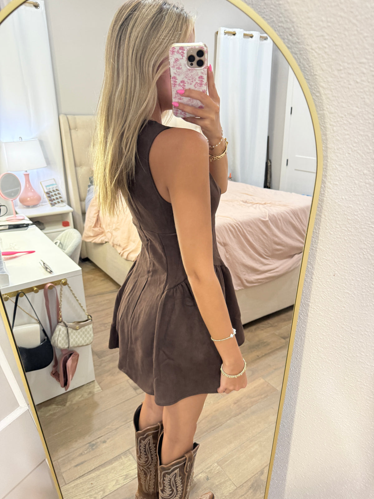 Boot Scootin’ Suede Dress