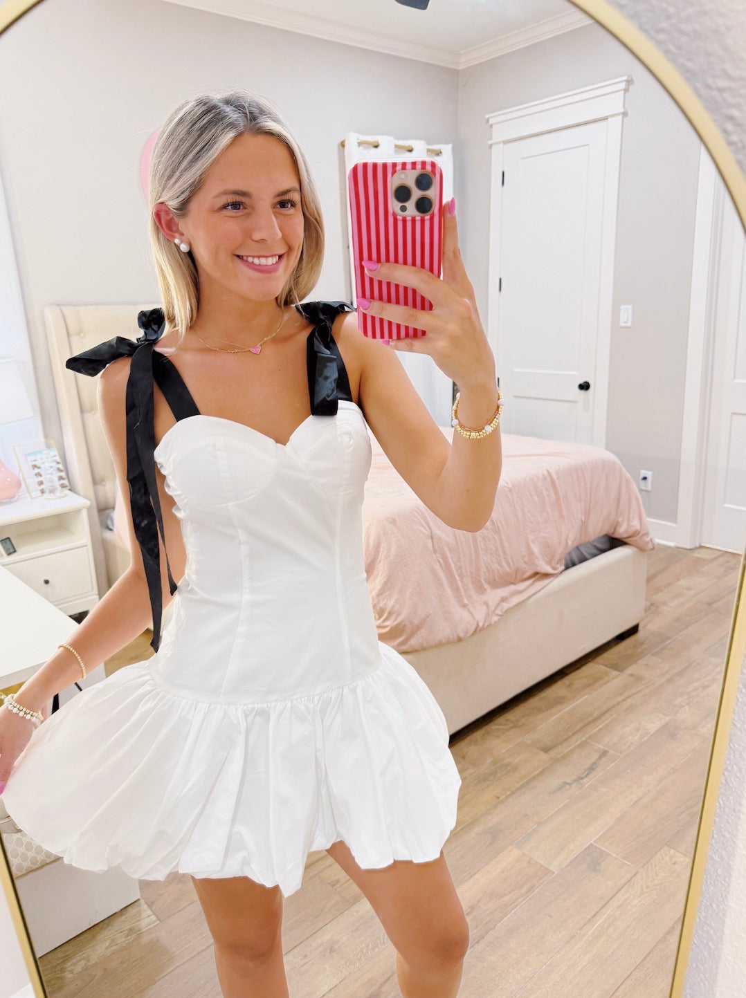 Contrast Shoulder Mini Dress