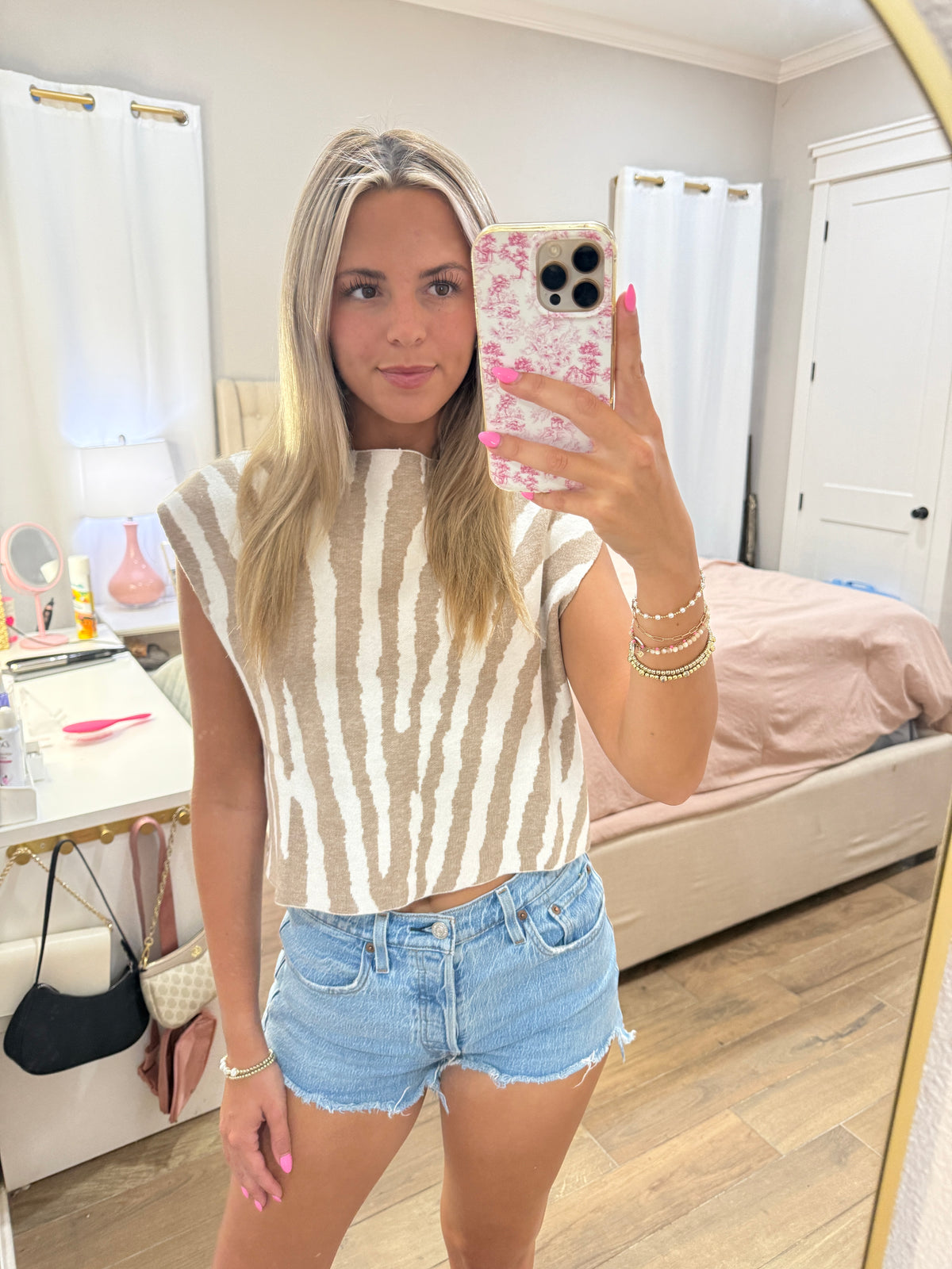 Ivory Zebra Top