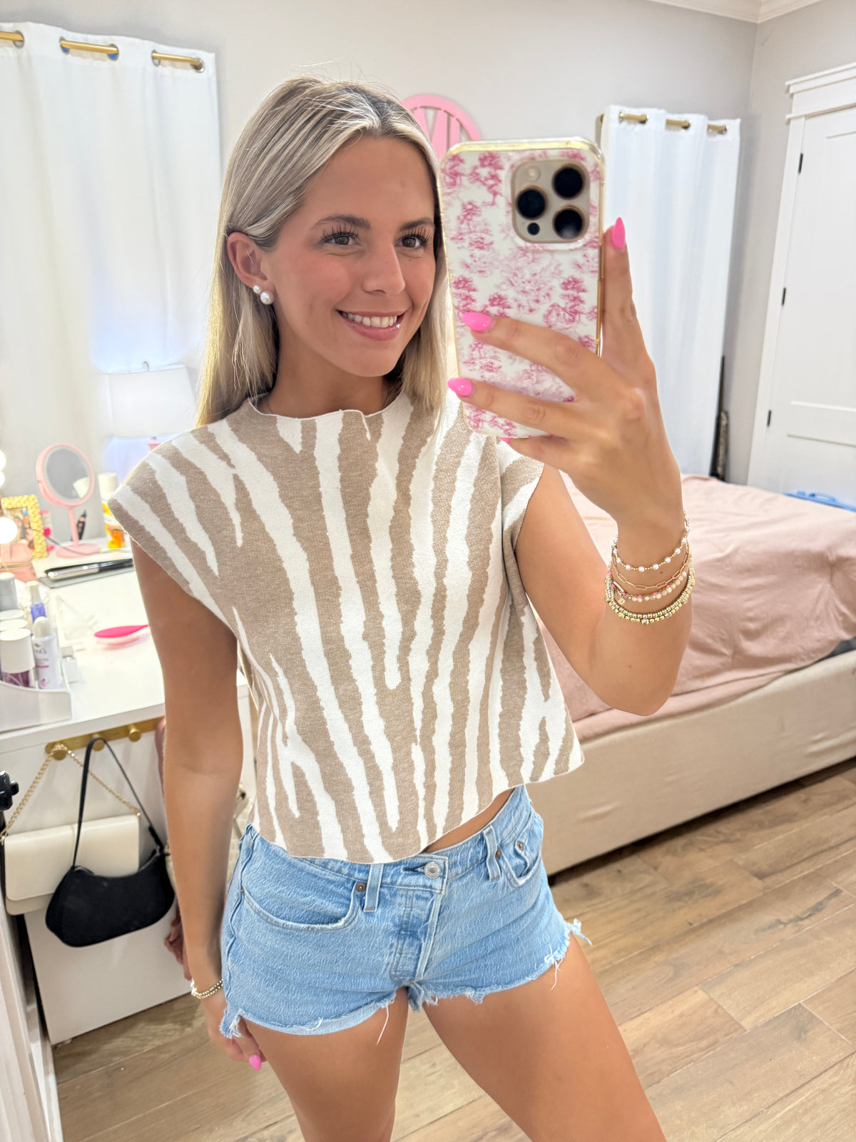 Ivory Zebra Top