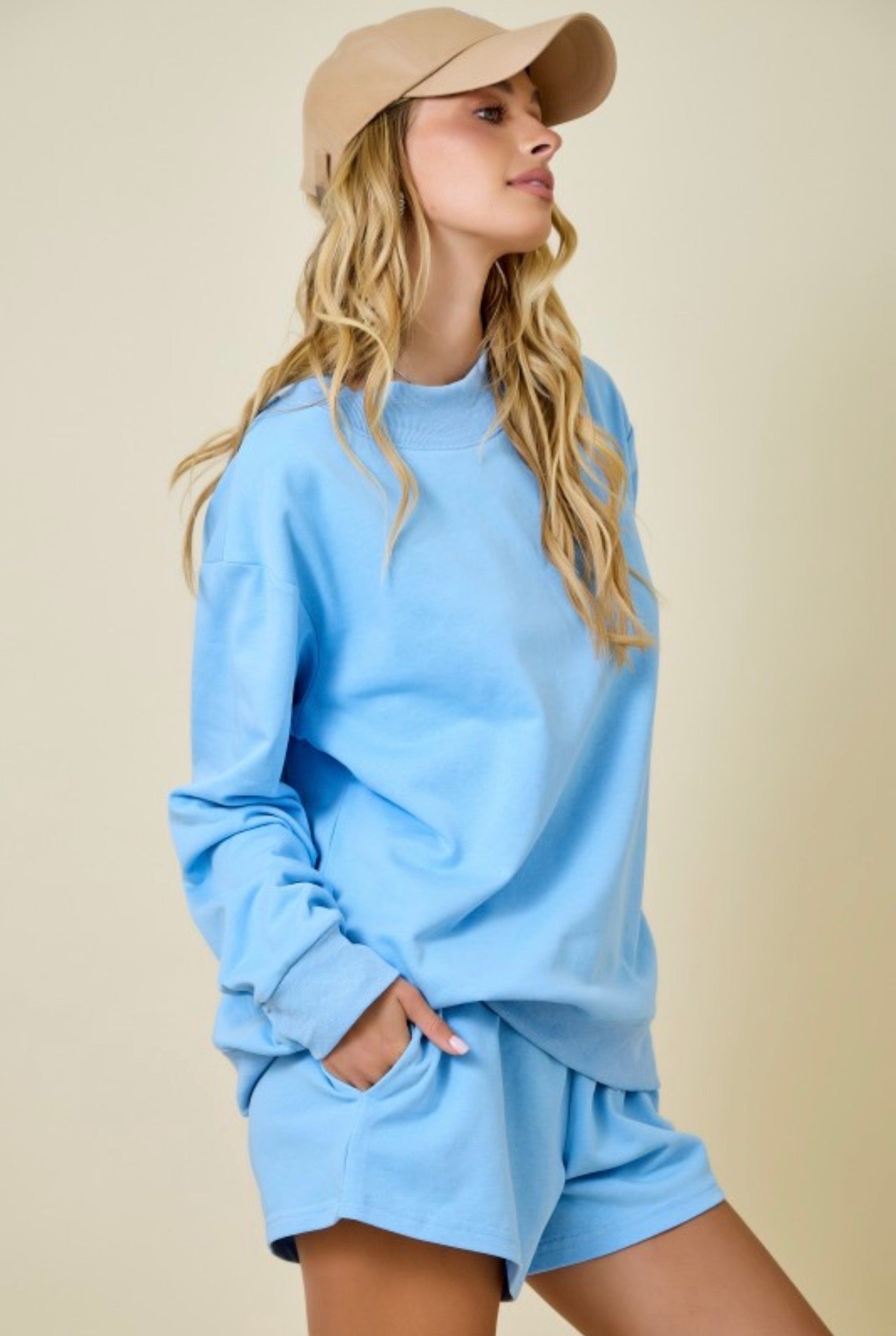 Baby Blue Mockneck