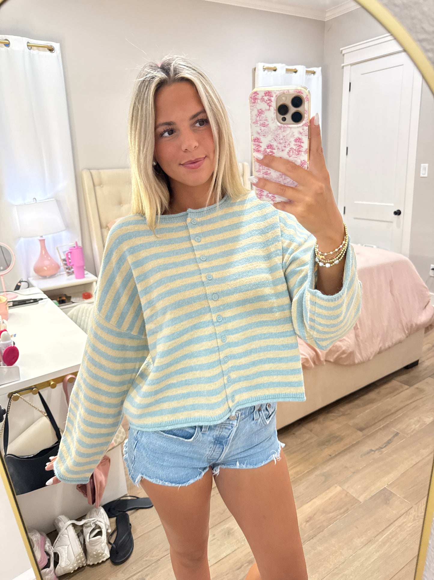 Lemon Drop Striped Sweater