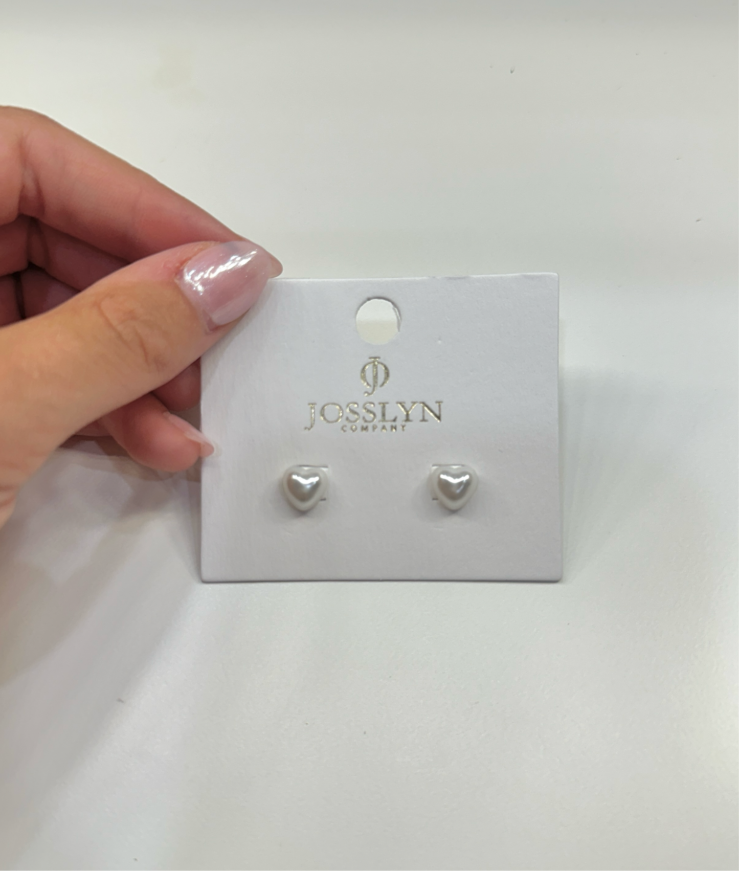 Pearl Heart Stud Earring