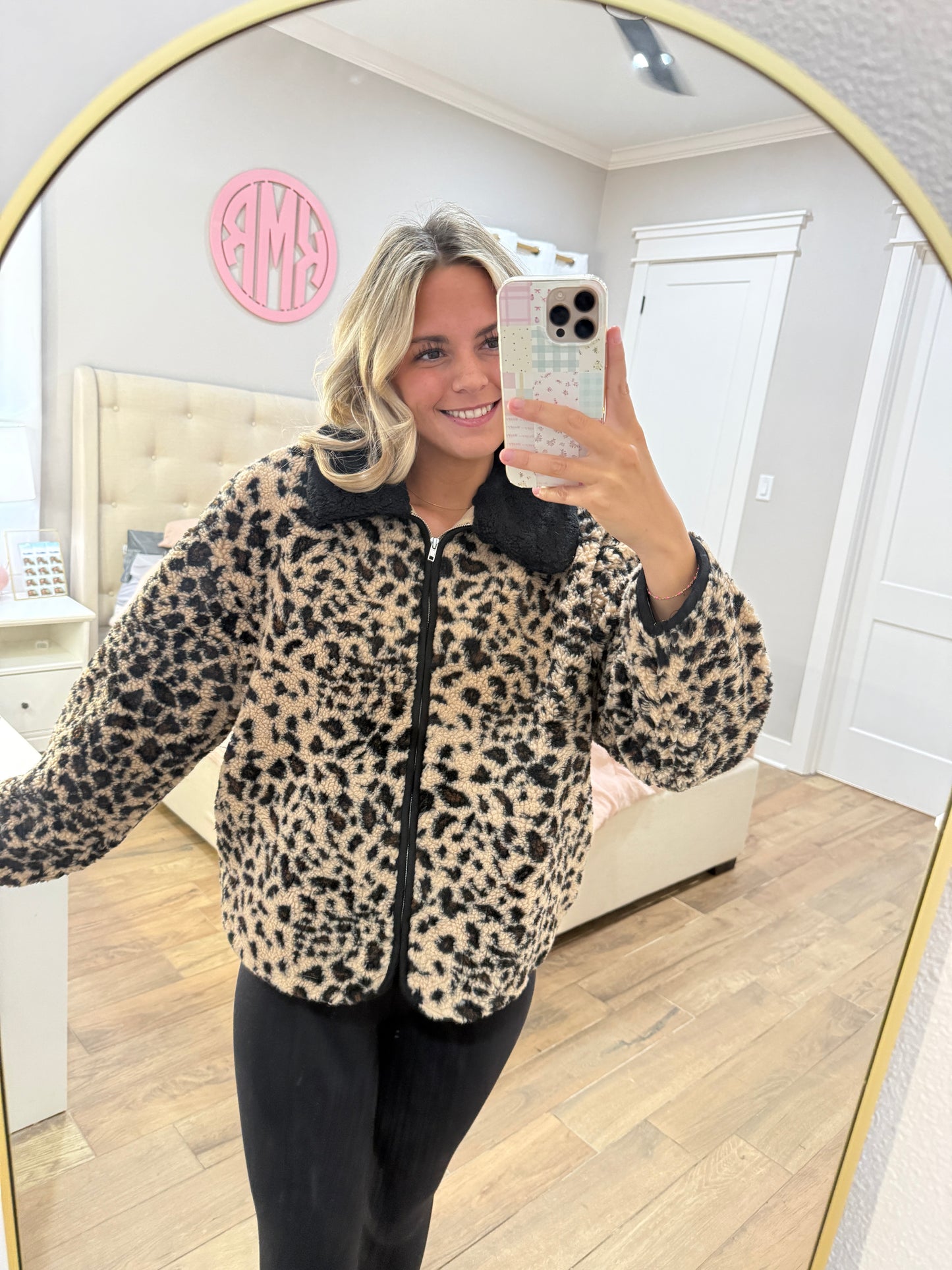 Leopard Fleece Jacket