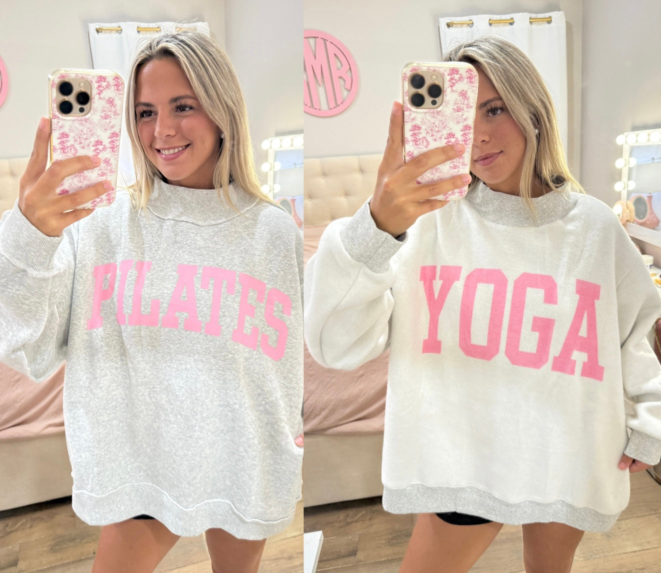 “Pilates” & “Yoga” Mockneck