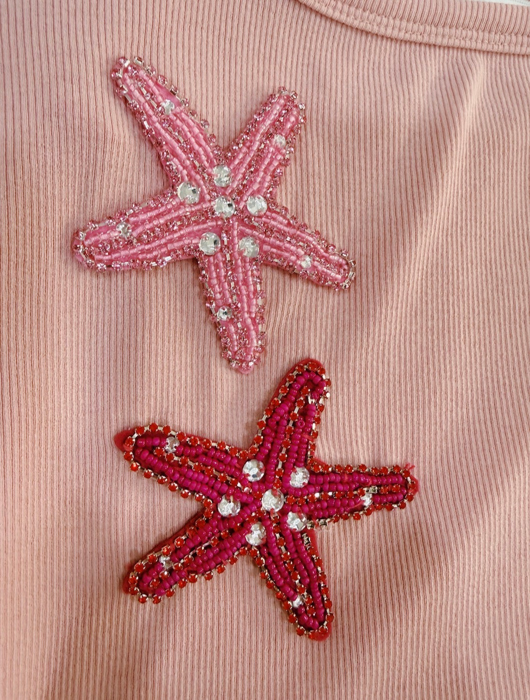 Pink Beaded Starfish Tank