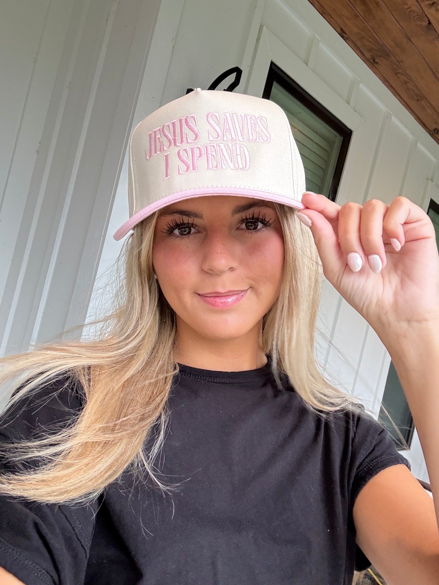 Jesus Saves I Spend Embroidered Hat