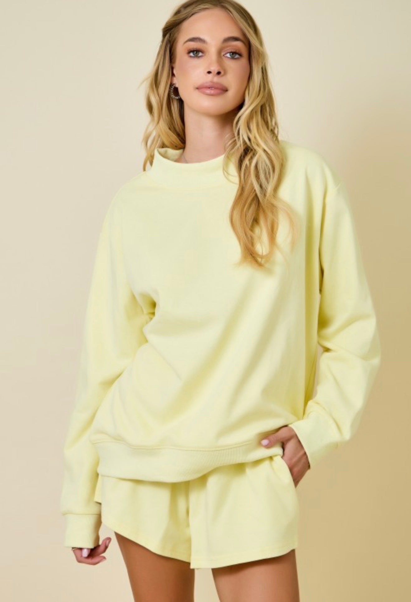 Butter Yellow Mockneck