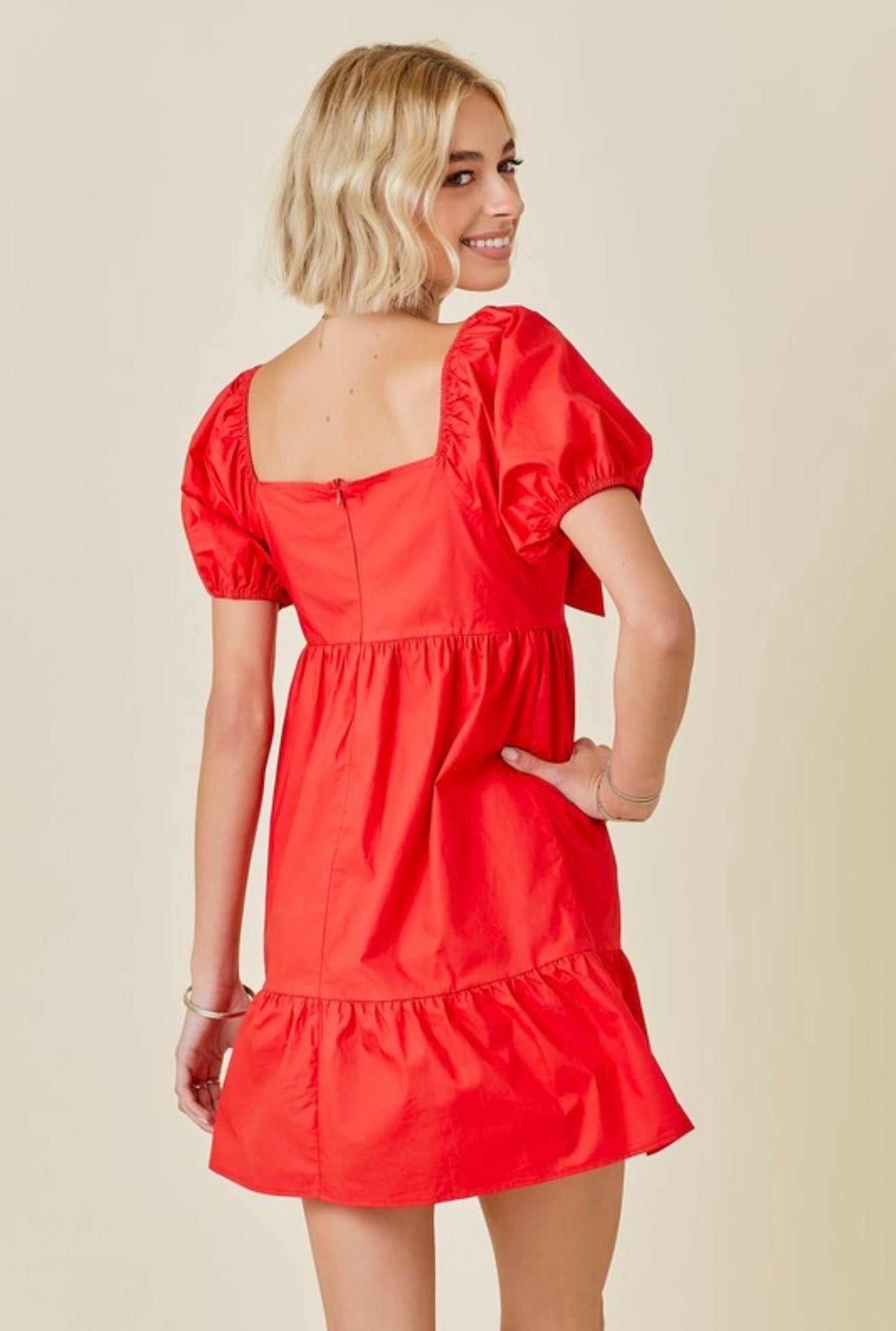 Sweetheart Bow Mini Dress