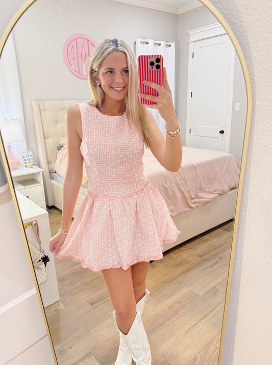 Pink Gingham Dress