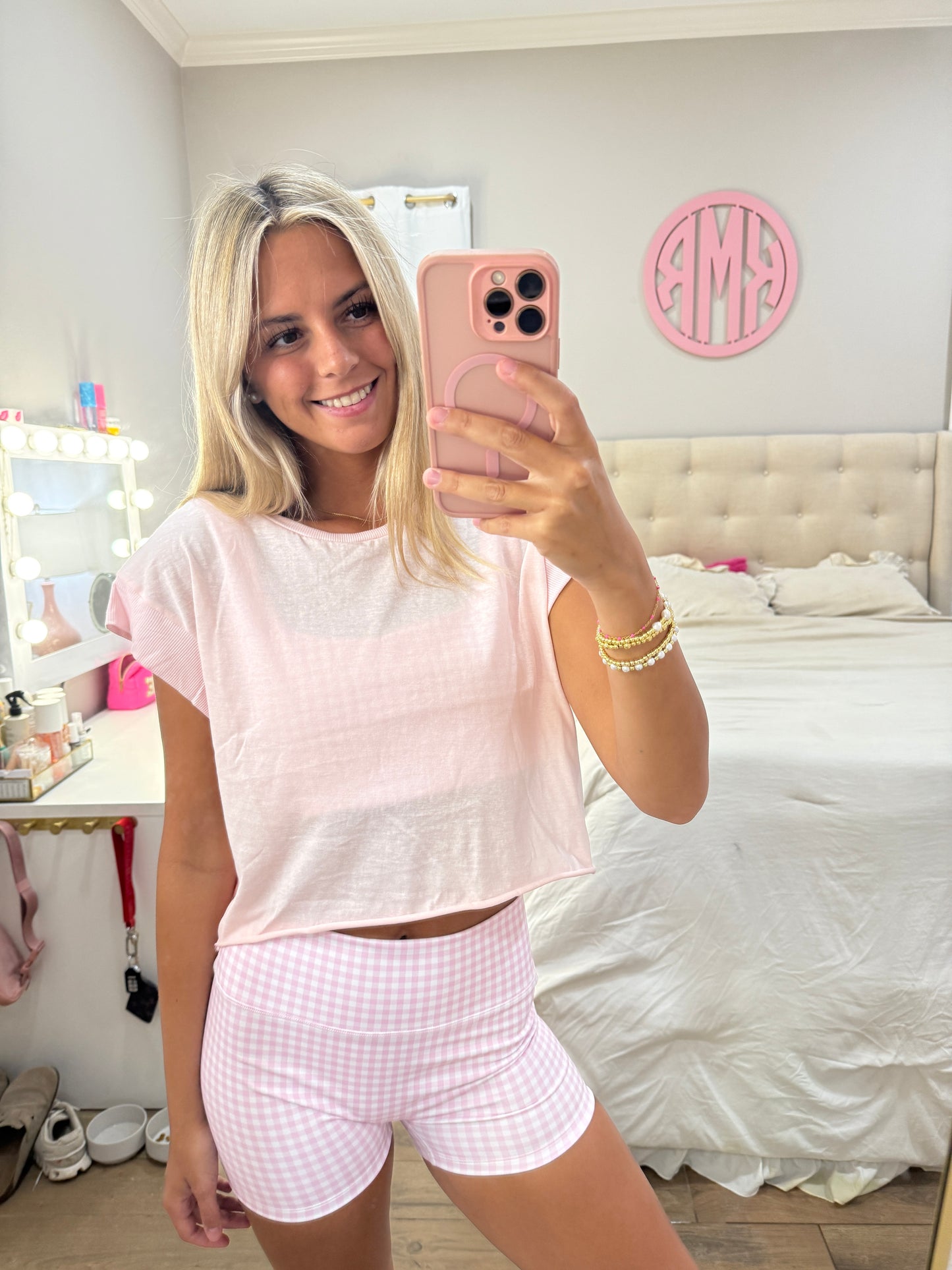 Pink Flowy Backless Top