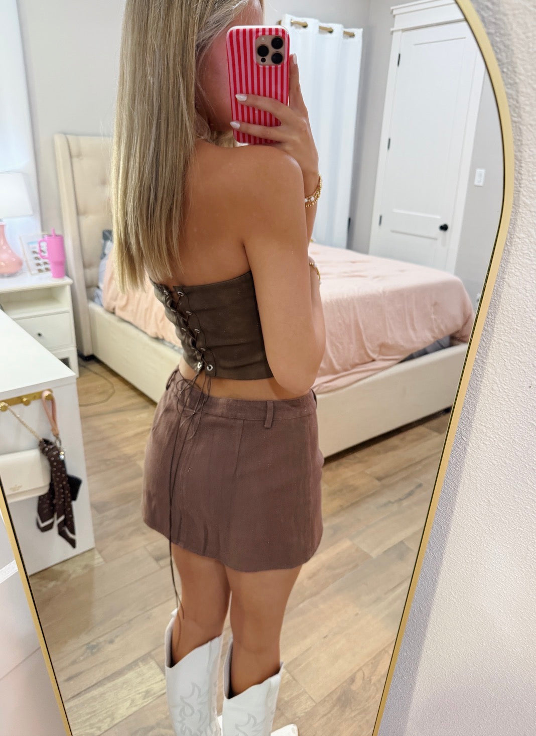 Cowgirl Leather Corset Top