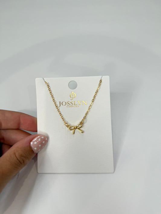 Gold Bow Necklace