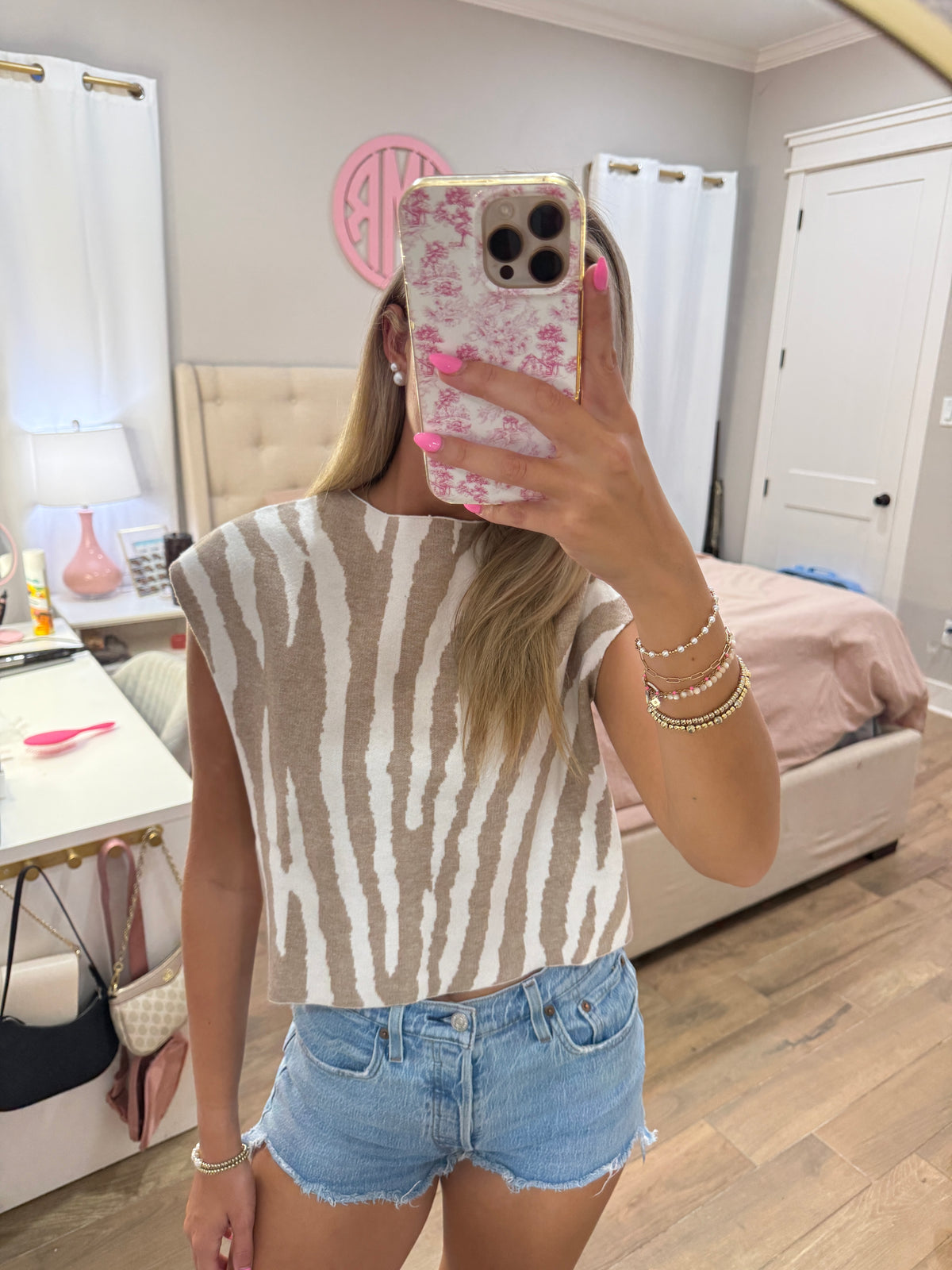 Ivory Zebra Top