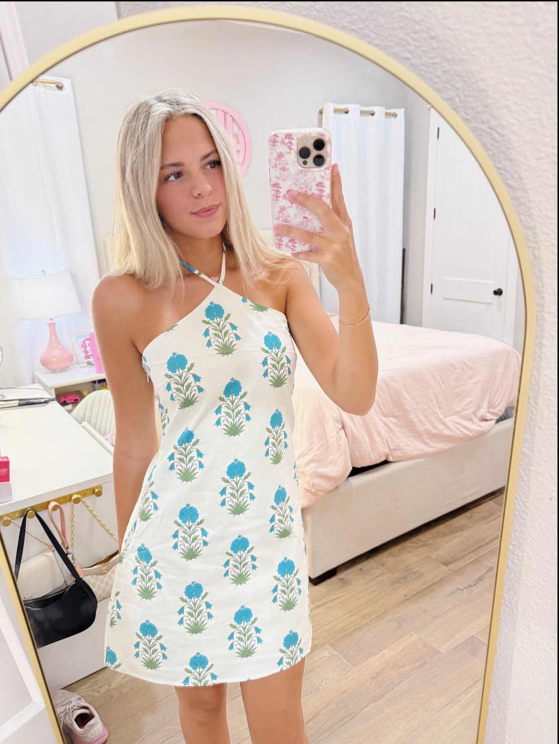 Floral Halter Neck Dress