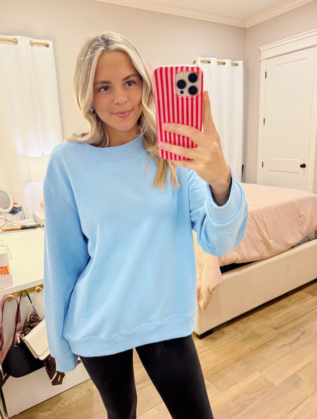 Baby Blue Mockneck