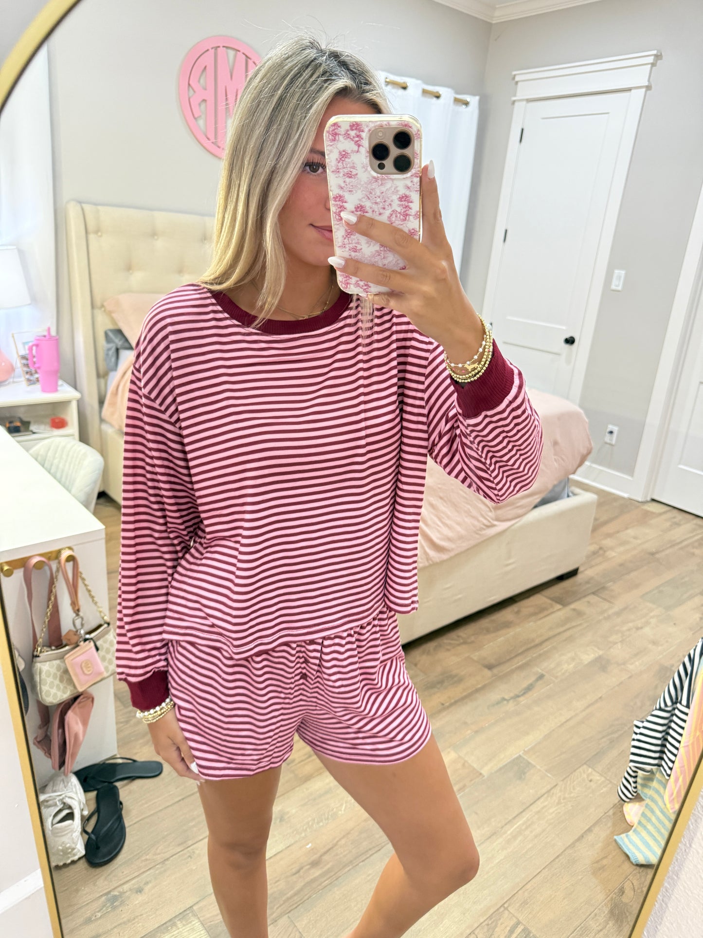 Pretty in Pink Striped Set