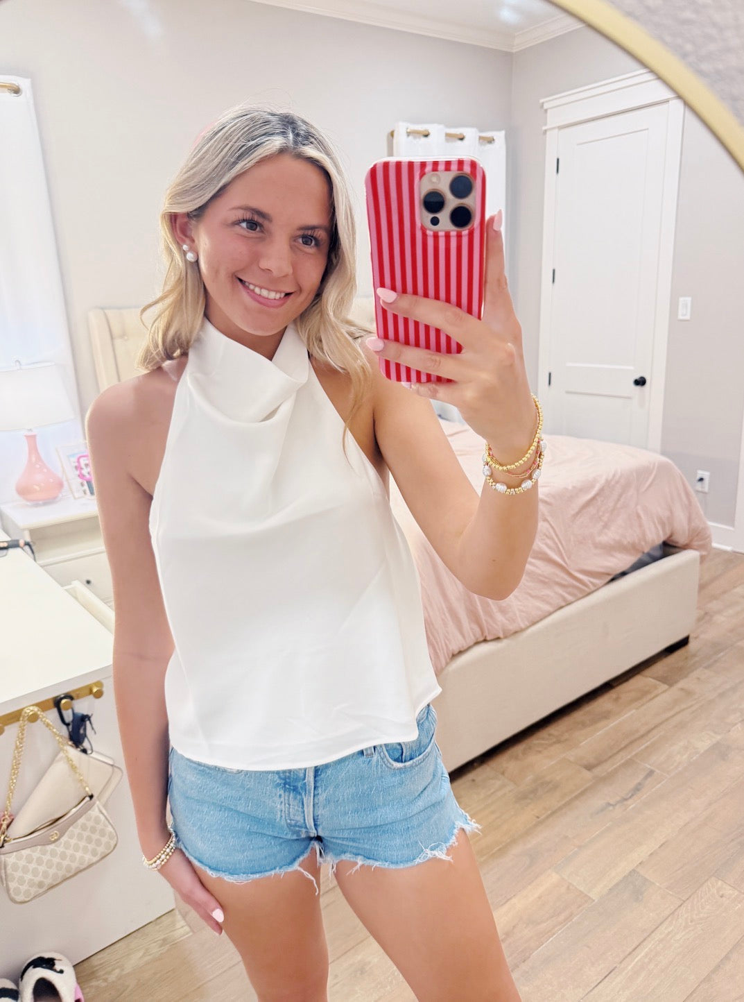 Sweet Satin Backless Top