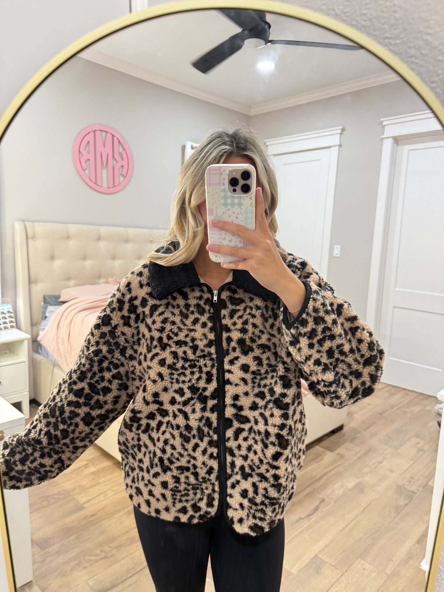Leopard Fleece Jacket