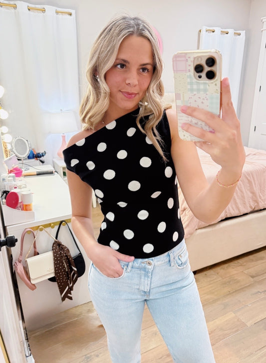 Polka Dot Off Shoulder