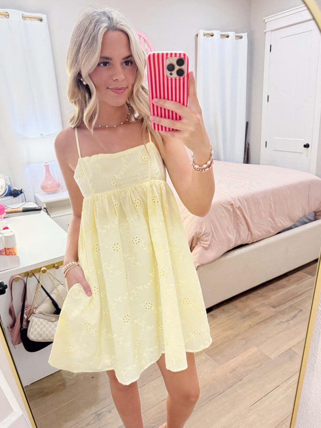 Butter Eyelet Dress