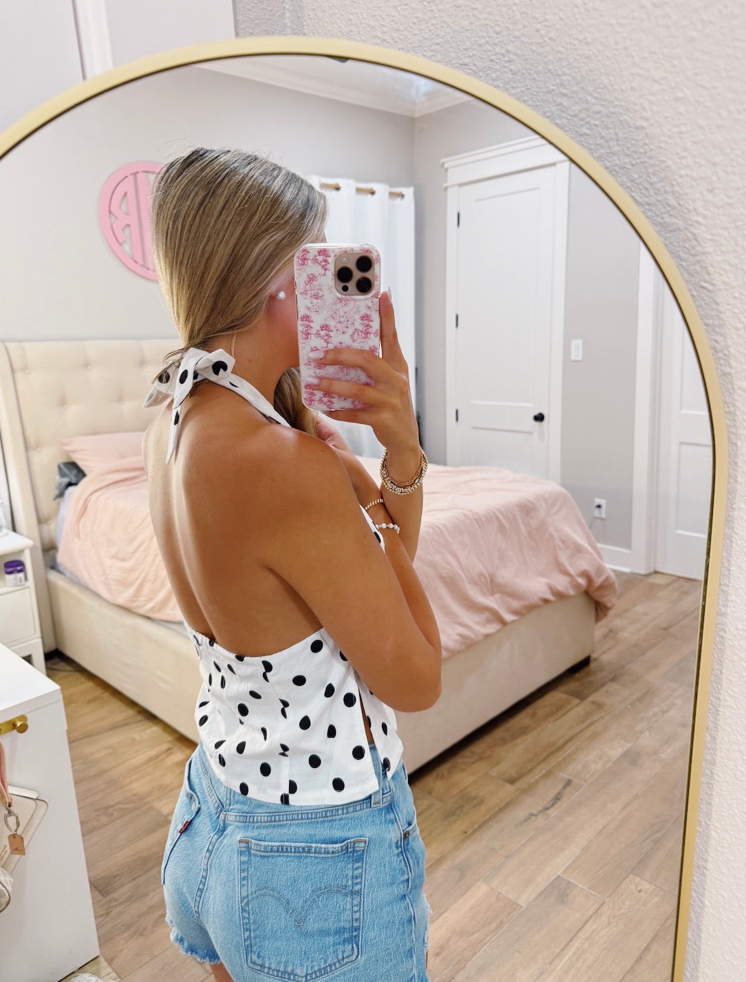 Polka Dotted Halter Top