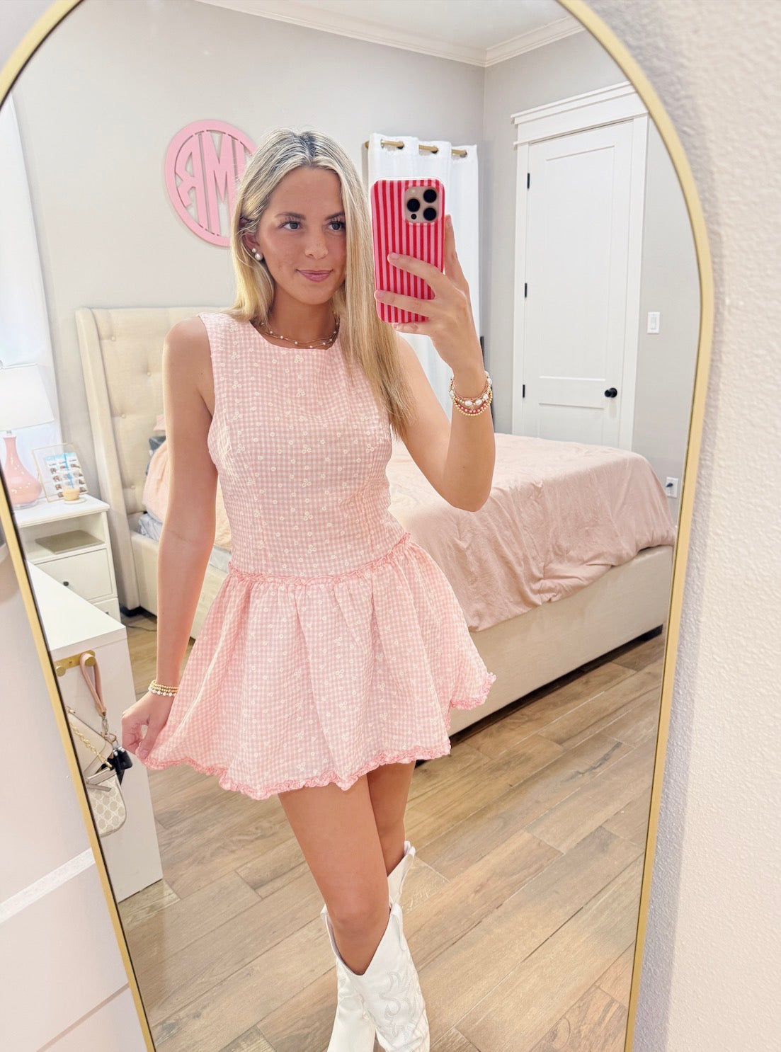 Pink Gingham Dress