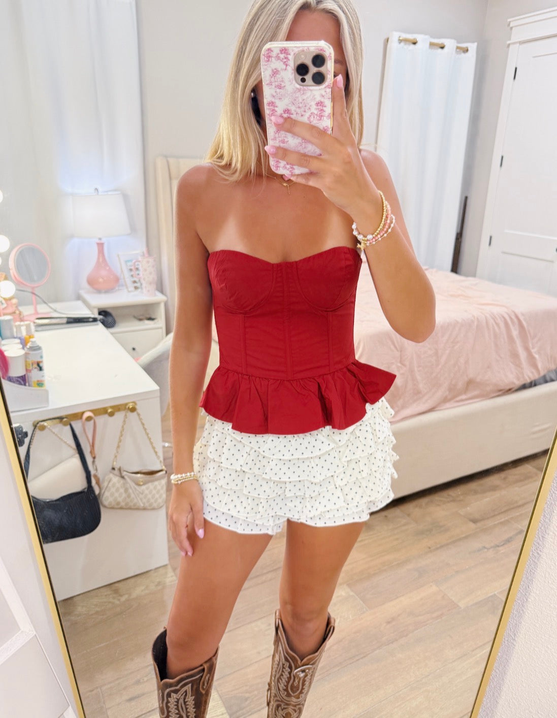 Dotted Ruffle Shorts