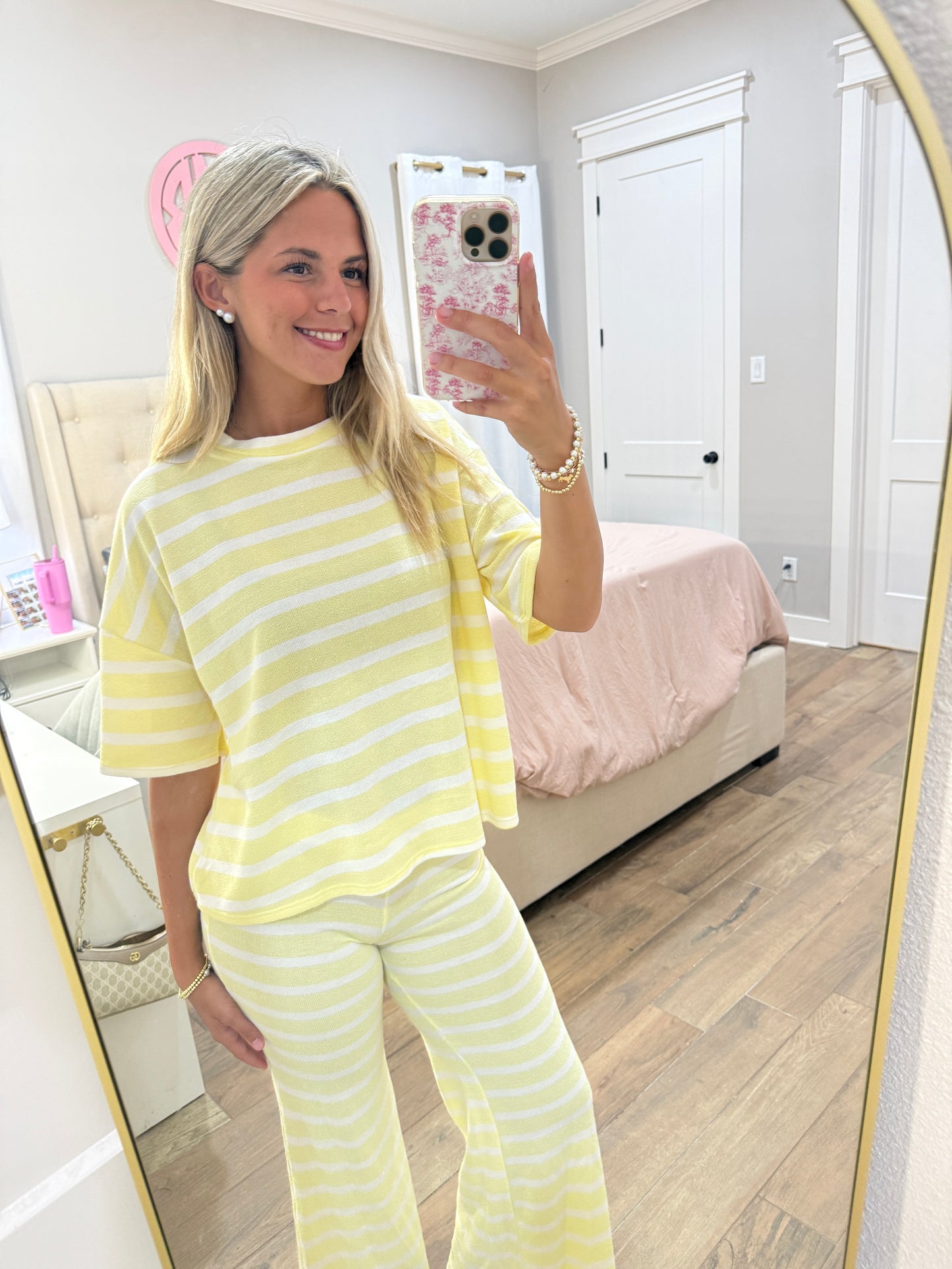 Butter Striped Lounge Set