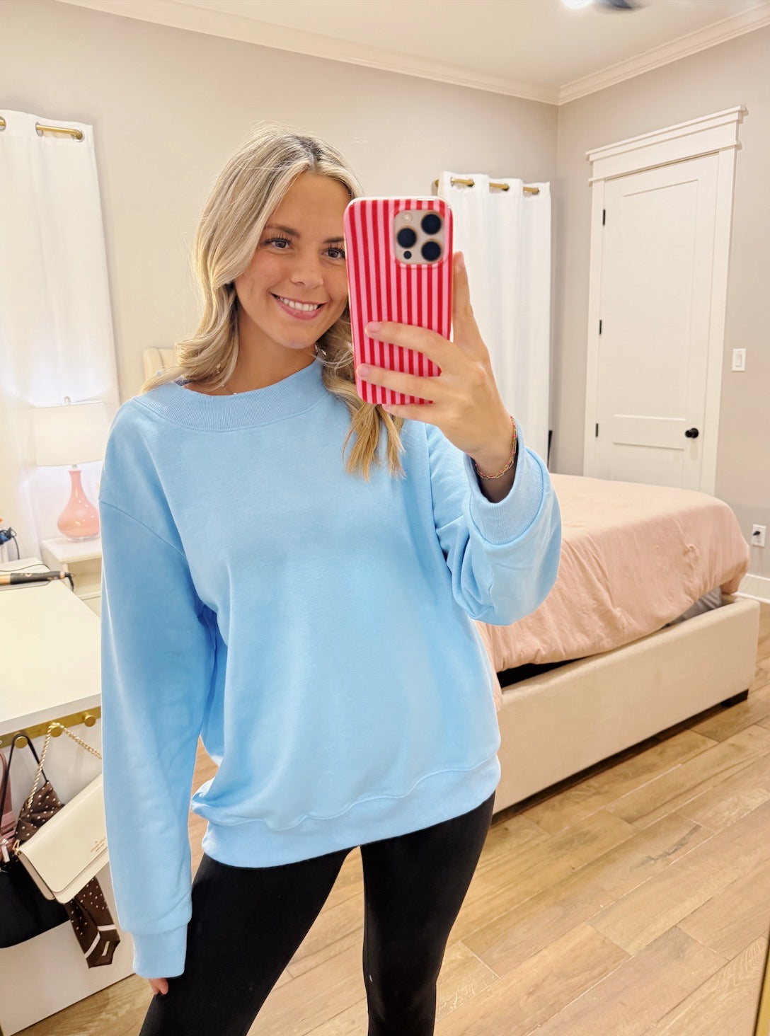 Baby Blue Mockneck