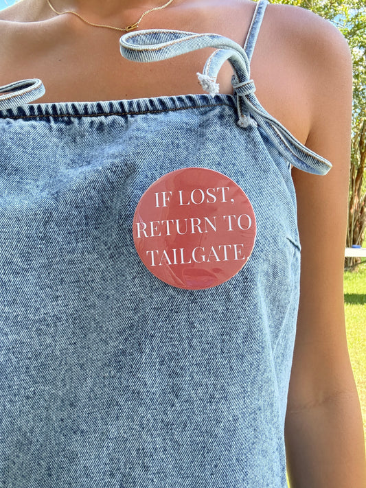 If Lost Return to Tailgate Button
