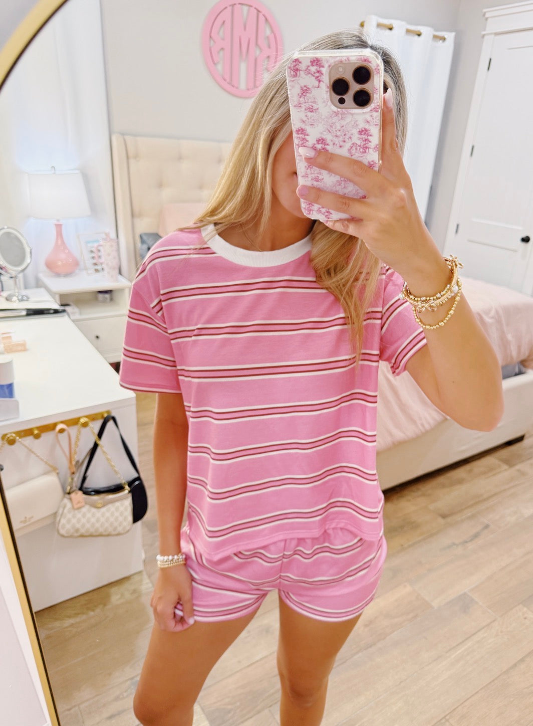 Pretty Pink Striped Set
