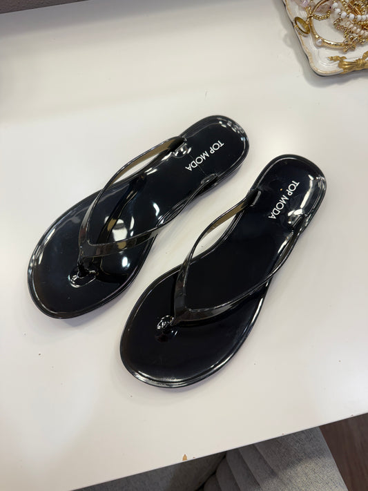 Black Jelly Sandals
