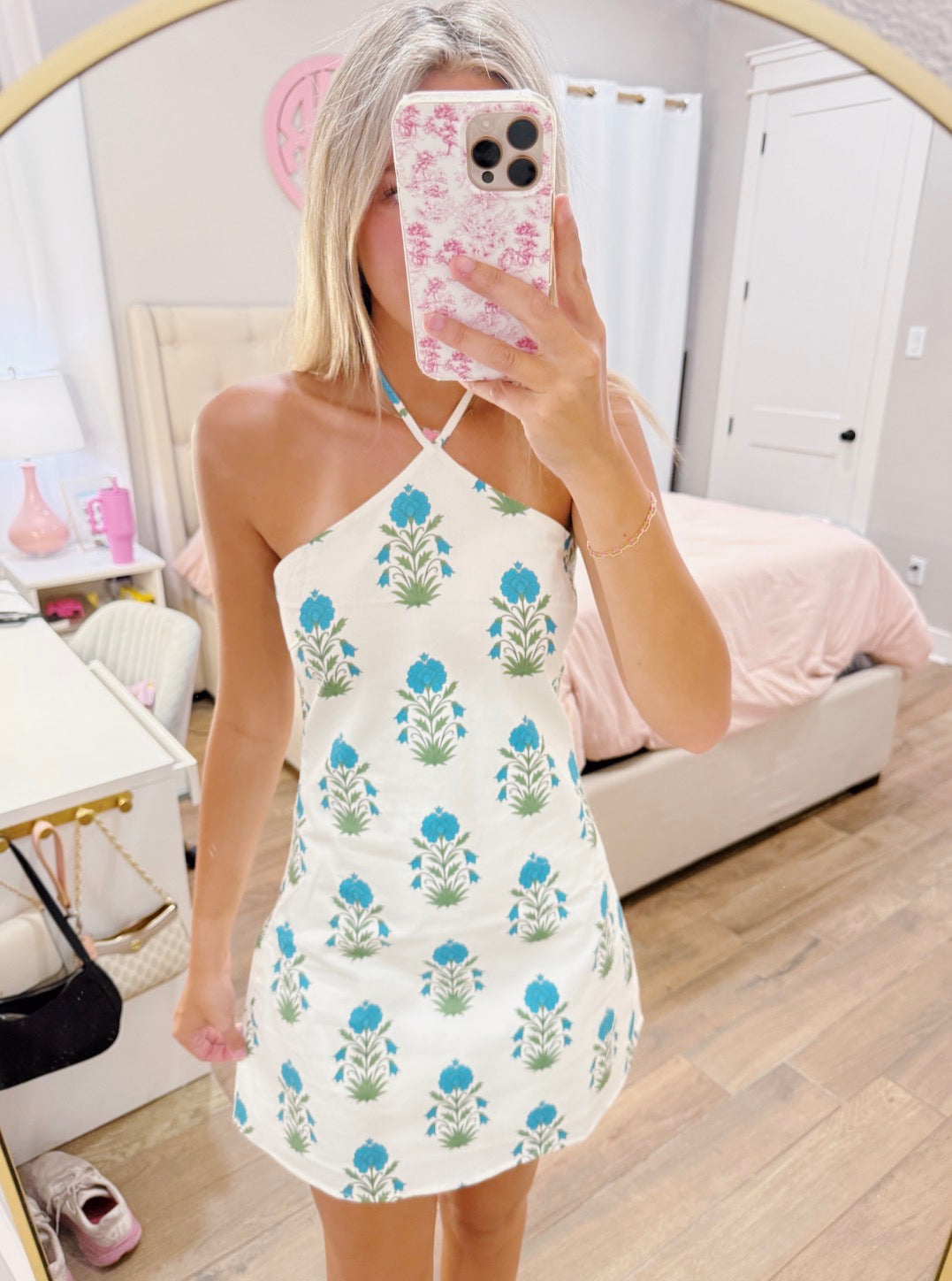 Floral Halter Neck Dress