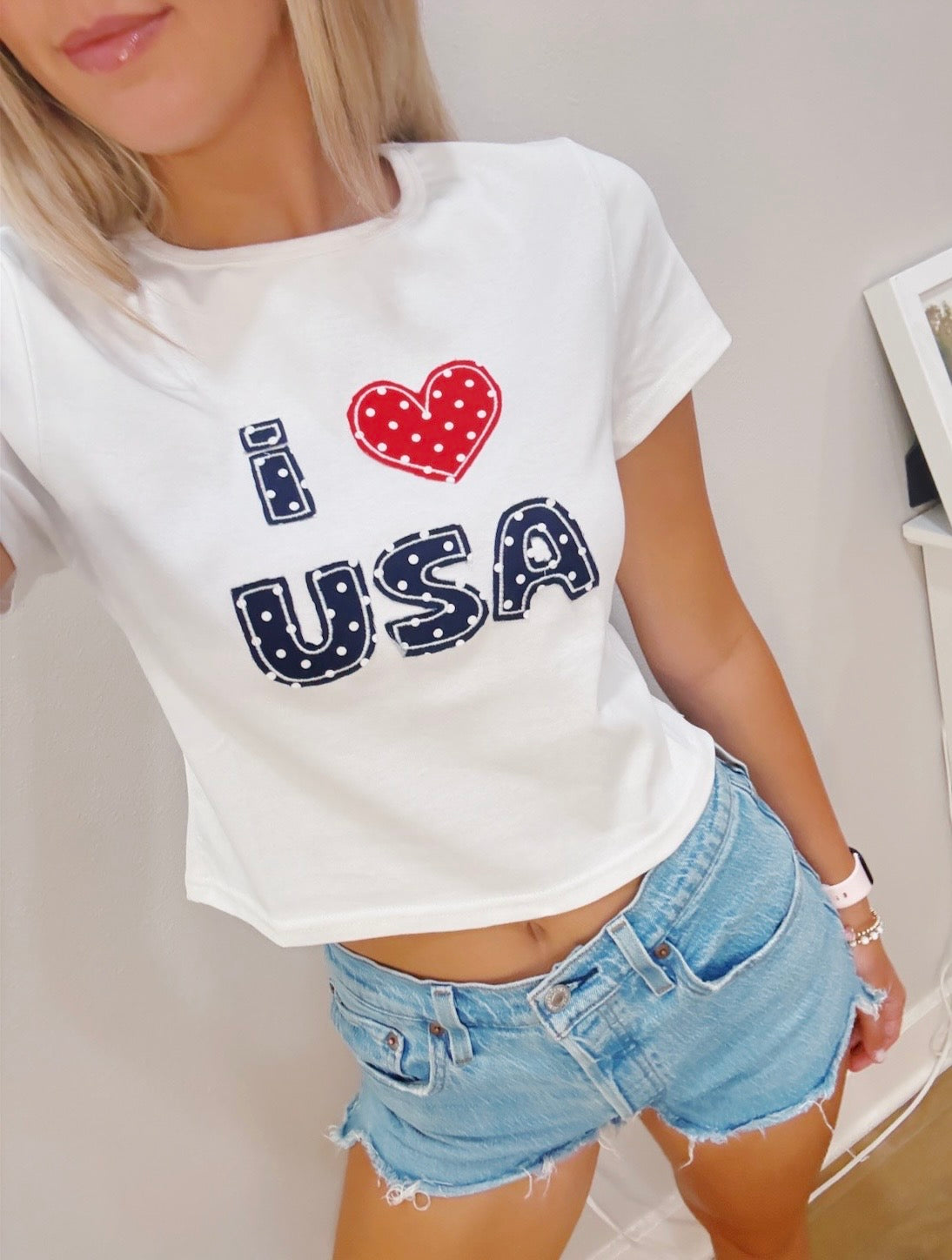 I Love USA Baby Tee