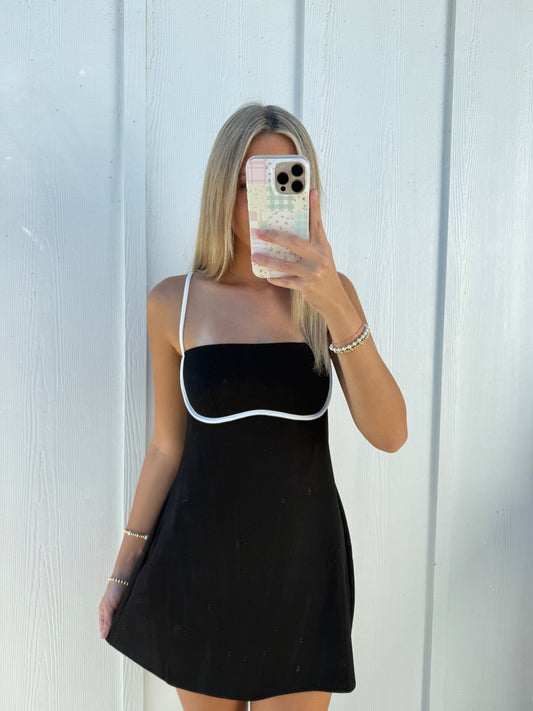 Black Airbrush Dress