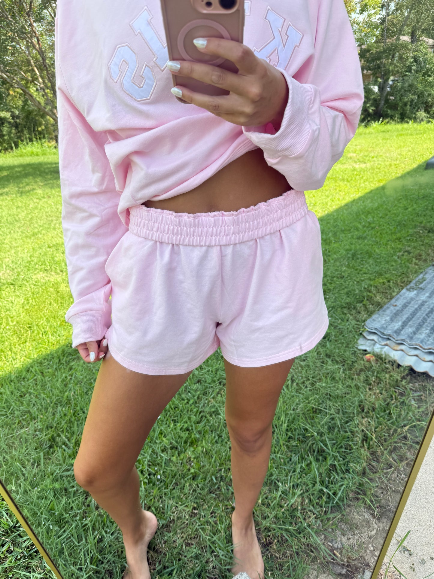 Kiki’s Baby Pink Sweatshorts