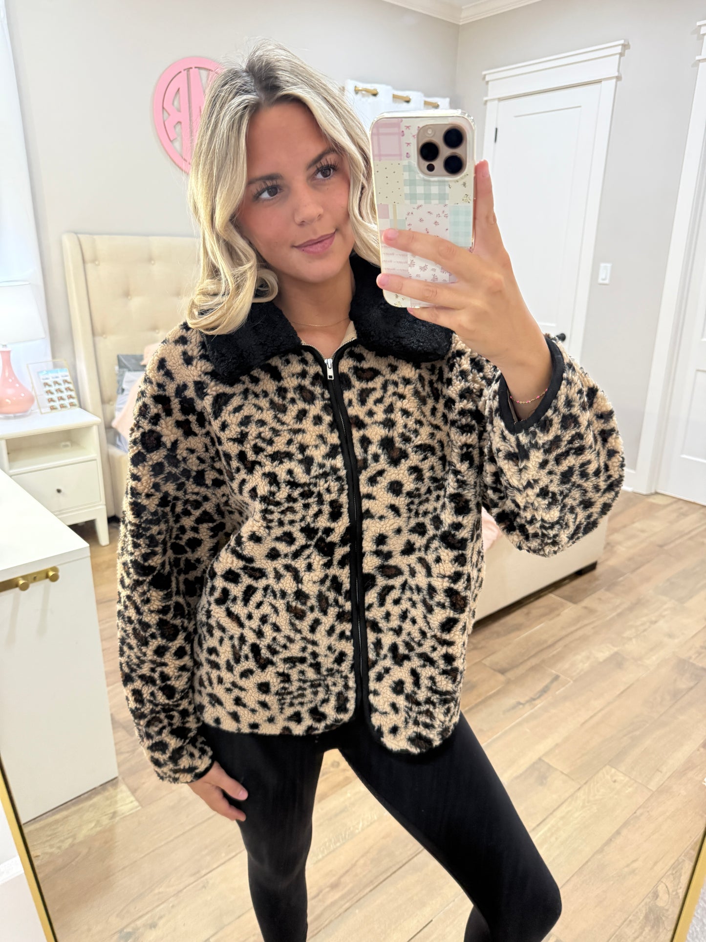 Leopard Fleece Jacket