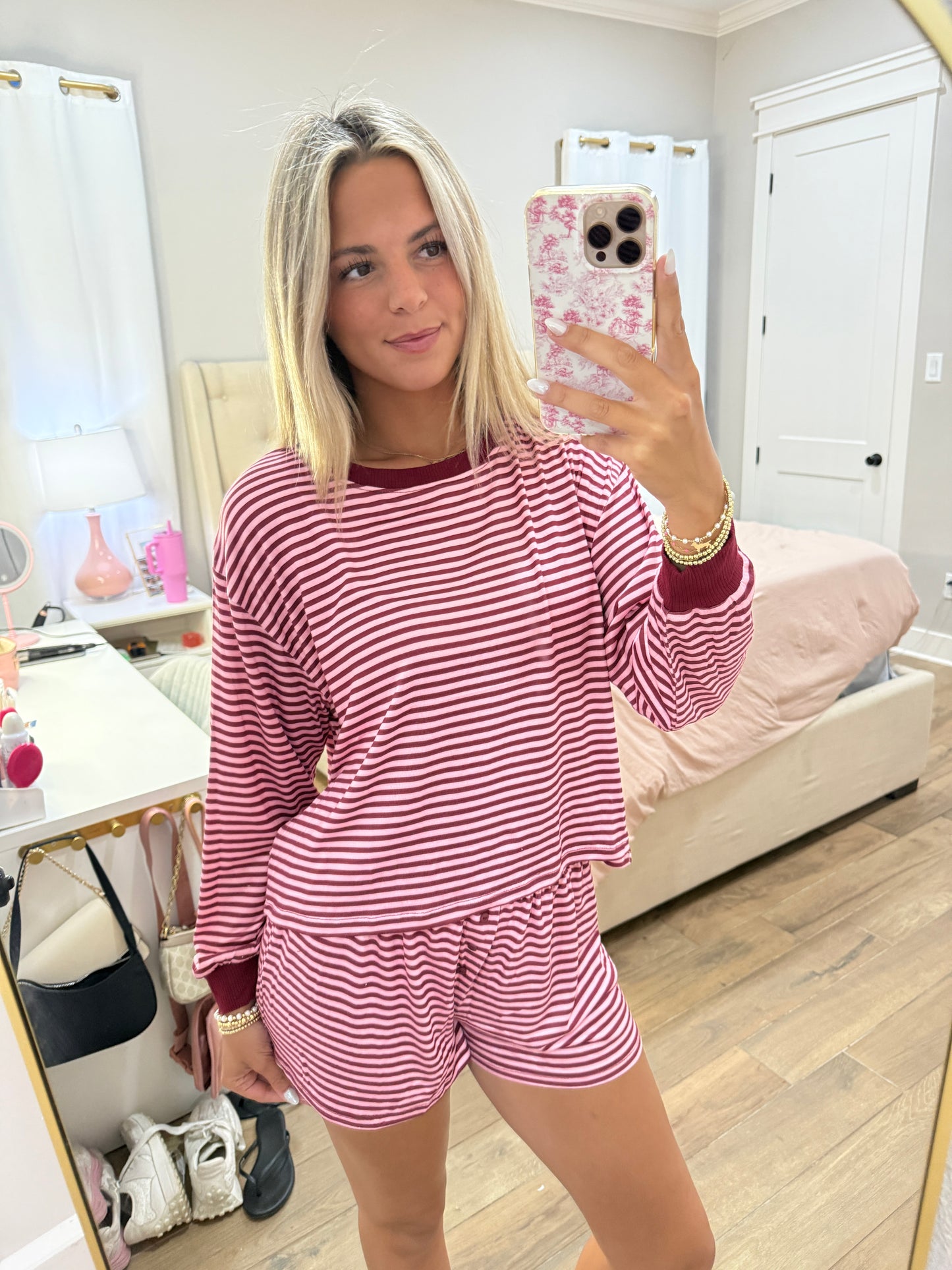 Pretty in Pink Striped Set