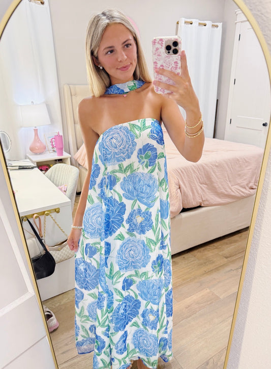 On the Shore Maxi Scarf Dress