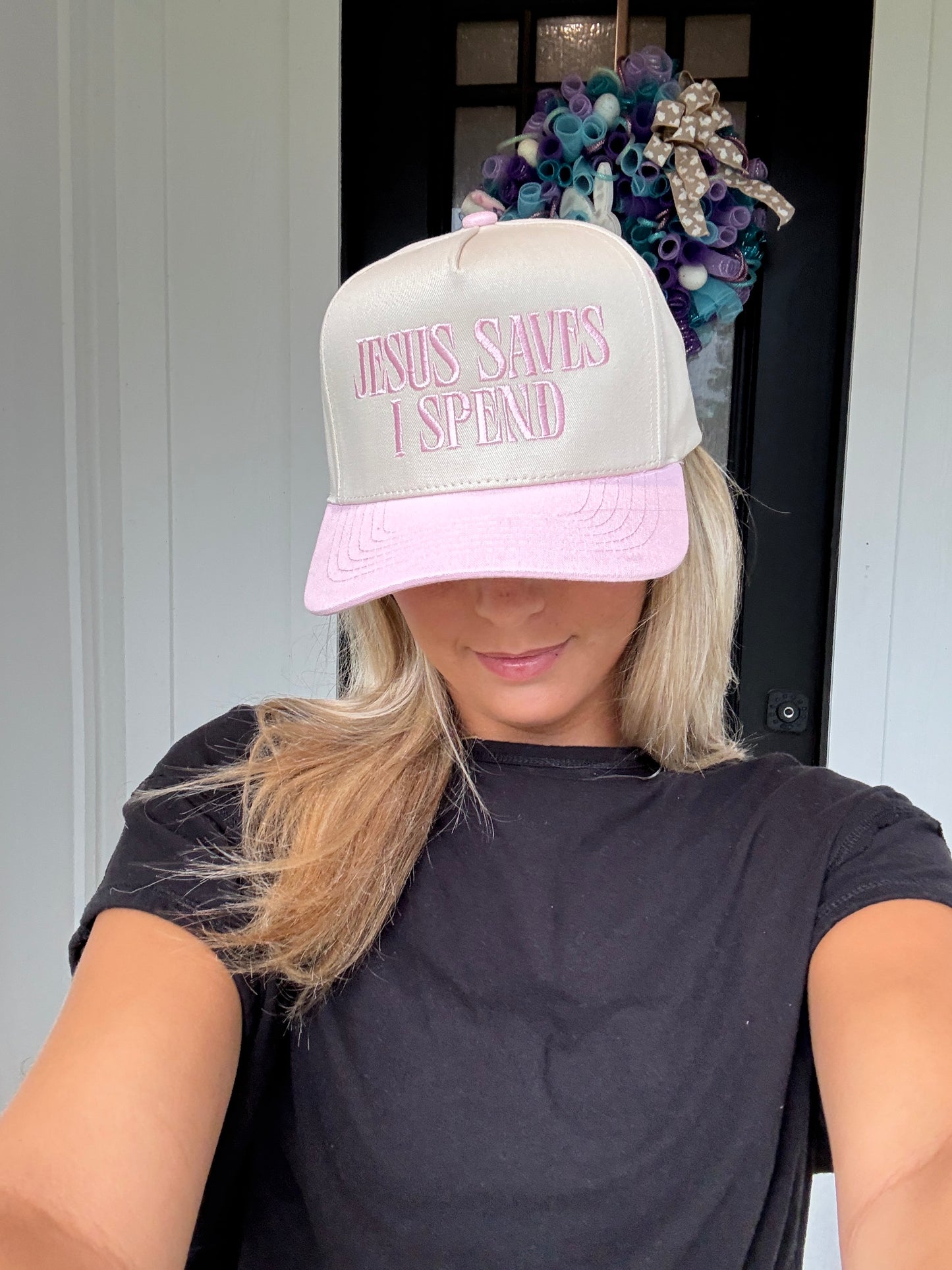 Jesus Saves I Spend Embroidered Hat