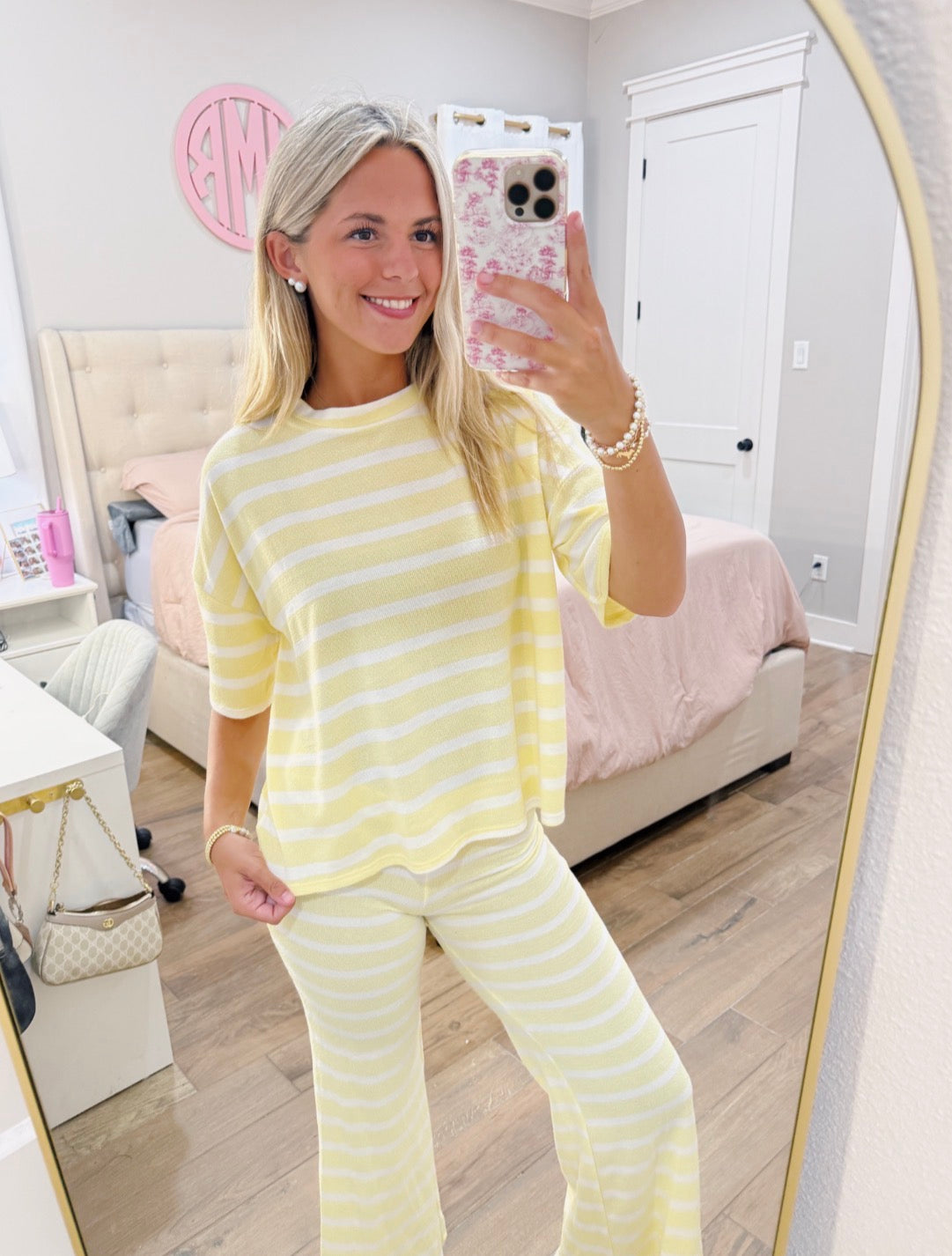 Butter Striped Lounge Set