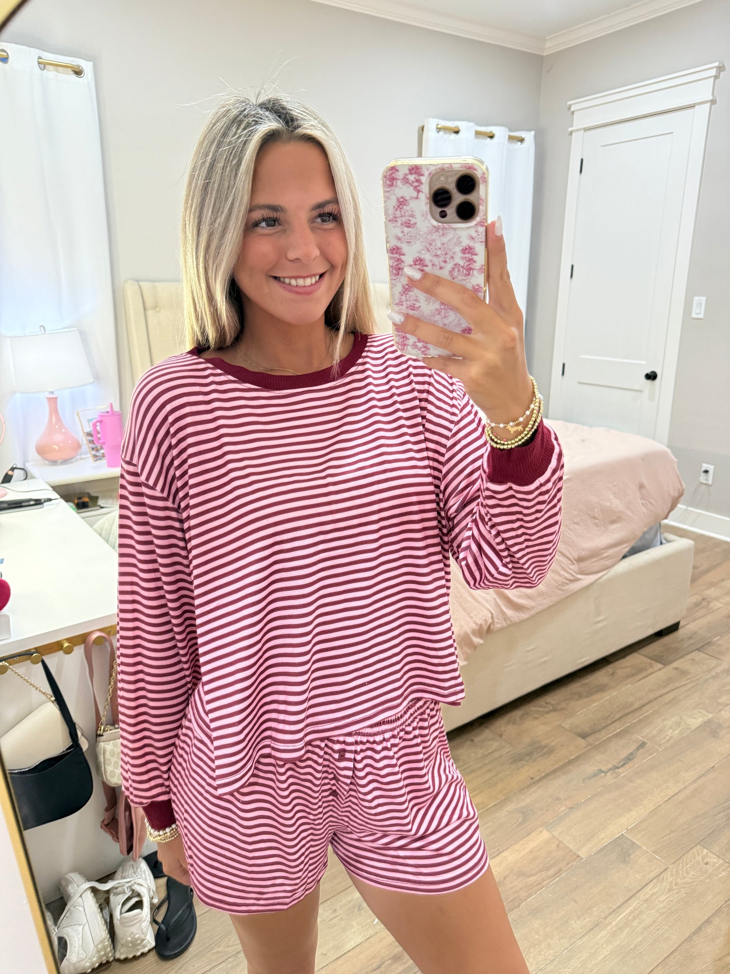 Pretty in Pink Striped Set