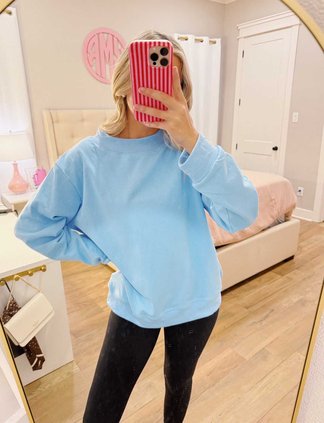 Baby Blue Mockneck