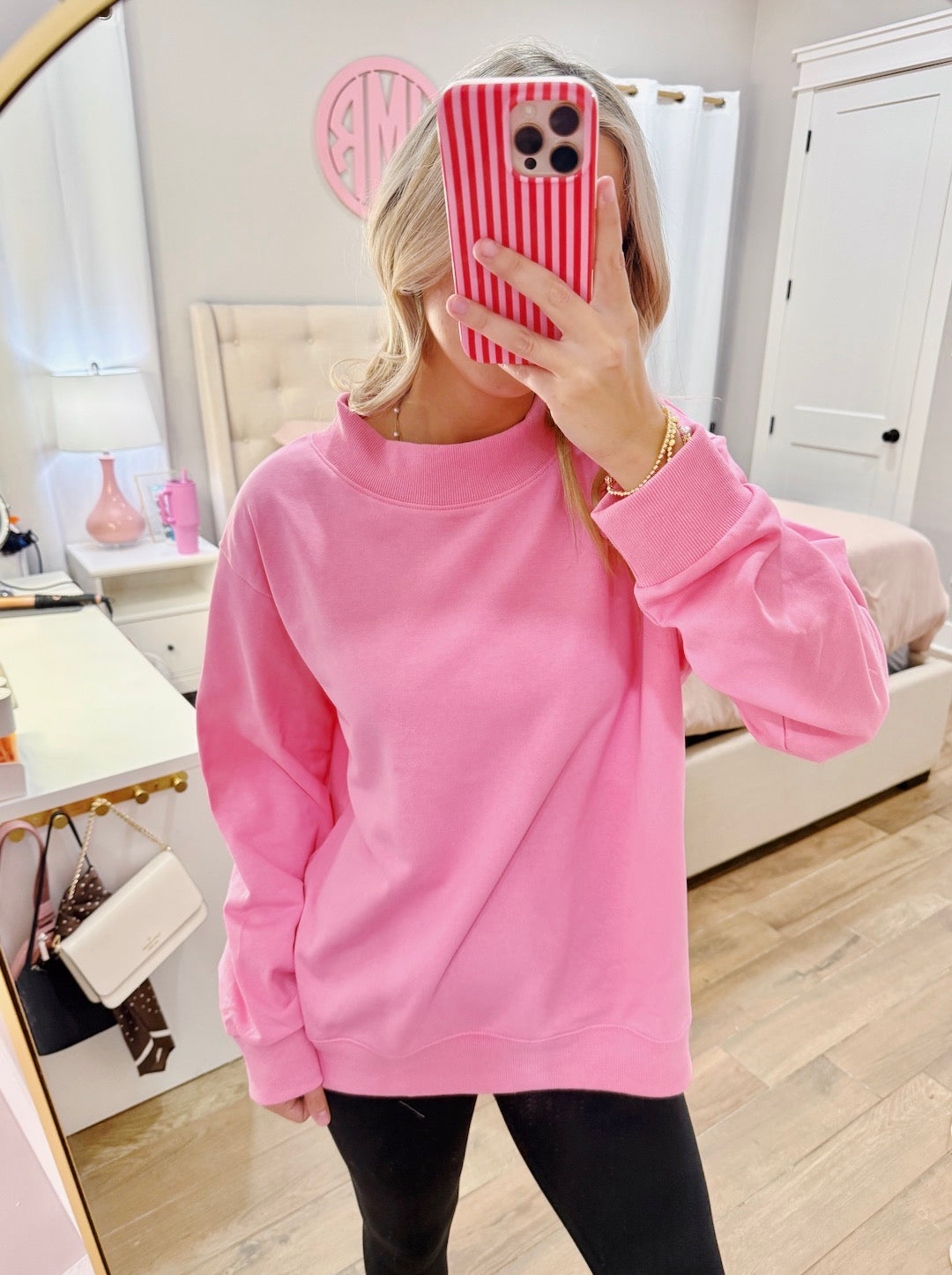 Pink Bubblegum Mockneck